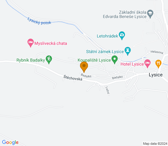 Mapa dojazdu do warsztatu samochodowego w miejscowości Lysice