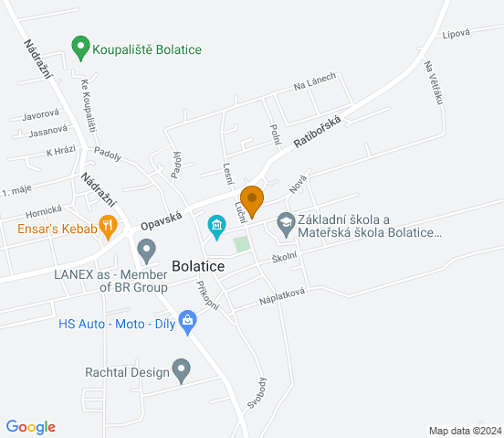 Mapa dojazdu do warsztatu samochodowego w miejscowości Bolatice