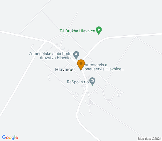 Mapa dojazdu do warsztatu samochodowego w miejscowości Hlavnice
