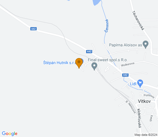 Mapa dojazdu do warsztatu samochodowego w miejscowości Vítkov