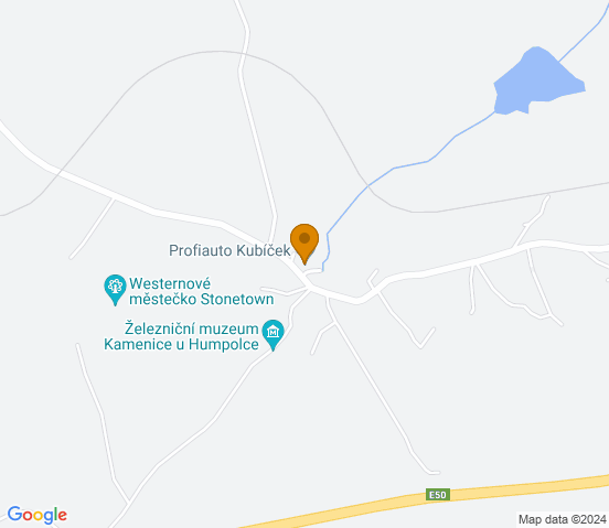 Mapa dojazdu do hurtowni motoryzacyjnej w miejscowości Humpolec