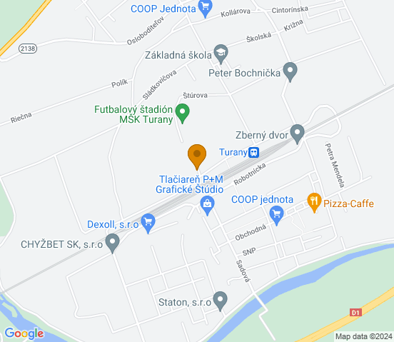 Mapa dojazdu do warsztatu samochodowego w miejscowości Turany