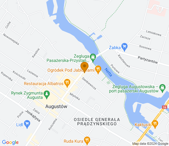 Mapa dojazdu do hurtowni motoryzacyjnej w Augustowie
