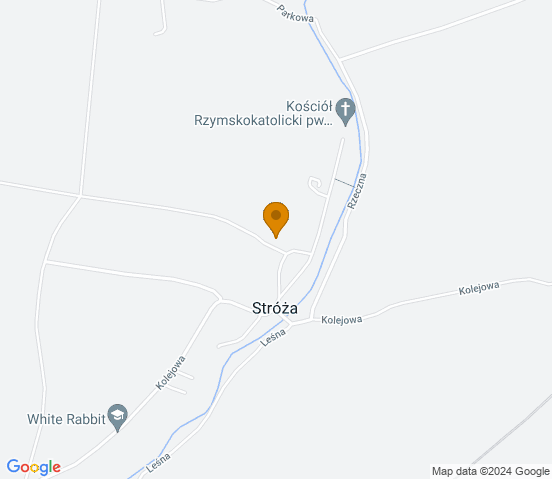 Mapa dojazdu do warsztatu samochodowego w miejscowości Stróża