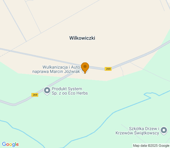 Mapa dojazdu do warsztatu samochodowego w miejscowości Choceń