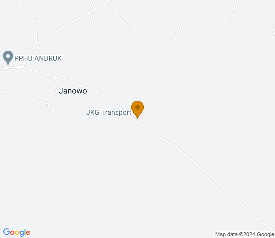 Mapa dojazdu do warsztatu samochodowego w miejscowości Janowo