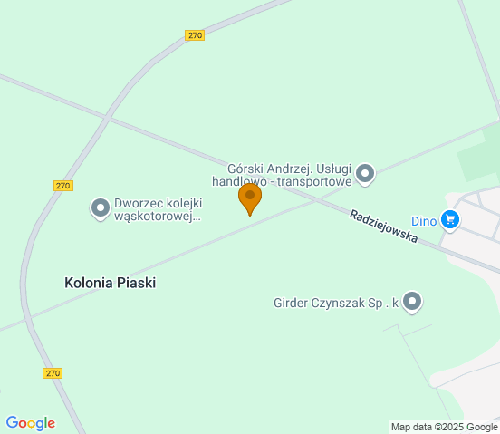 Mapa dojazdu do warsztatu samochodowego w miejscowości Lubraniec