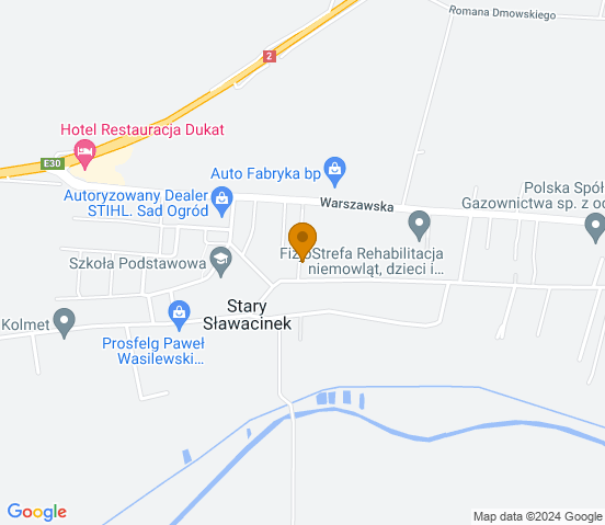 Mapa dojazdu do warsztatu samochodowego w Białej Podlaskiej