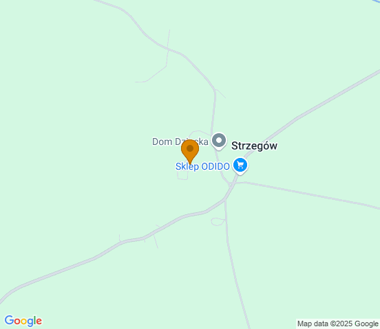 Mapa dojazdu do warsztatu samochodowego w miejscowości Strzegów