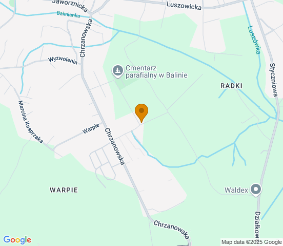 Mapa dojazdu do warsztatu samochodowego w miejscowości Balin