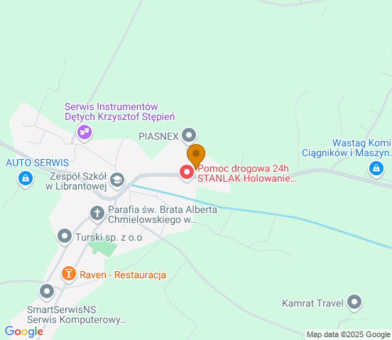 Mapa dojazdu do warsztatu samochodowego w miejscowości Nowy Sącz