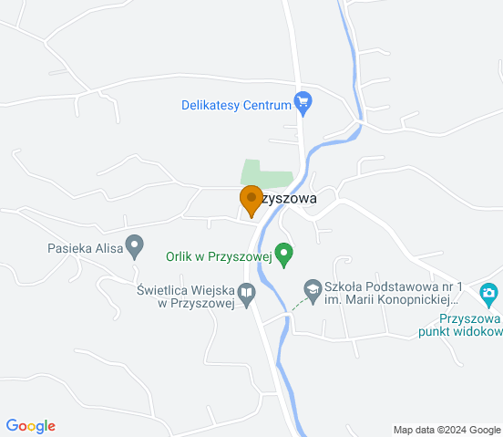 Mapa dojazdu do warsztatu samochodowego w miejscowości Przyszowa