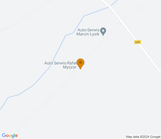 Mapa dojazdu do warsztatu samochodowego w miejscowości Gołymin - Ośrodek