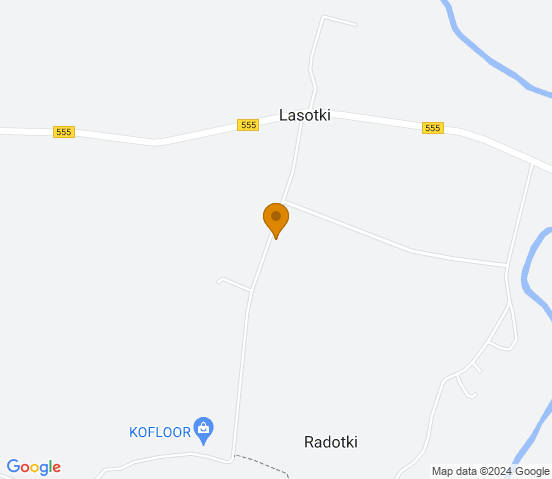 Mapa dojazdu do warsztatu samochodowego w miejscowości Lasotki