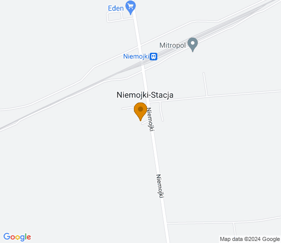 Mapa dojazdu do warsztatu samochodowego w miejscowości Niemojki