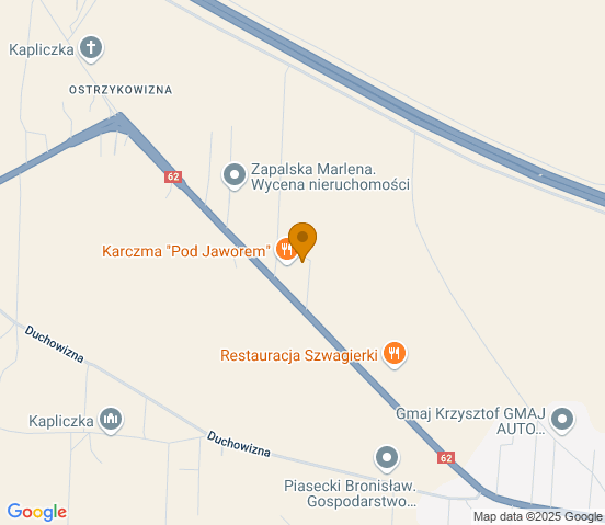 Mapa dojazdu do warsztatu samochodowego w miejscowości Zakroczym