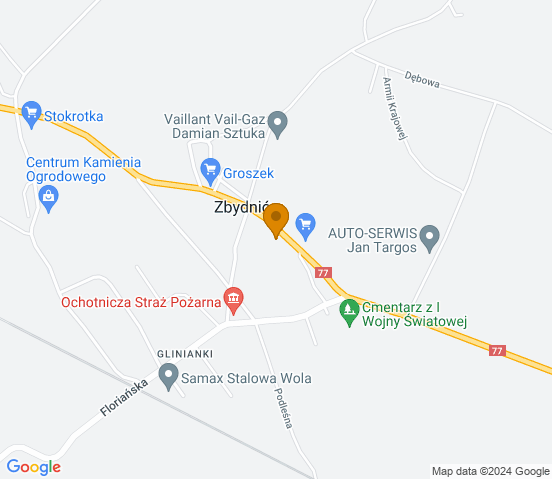 Mapa dojazdu do warsztatu samochodowego w miejscowości Turbia