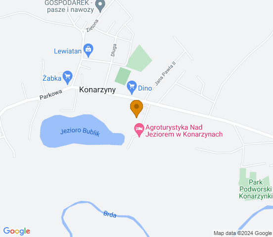 Mapa dojazdu do warsztatu samochodowego w miejscowości Konarzyny