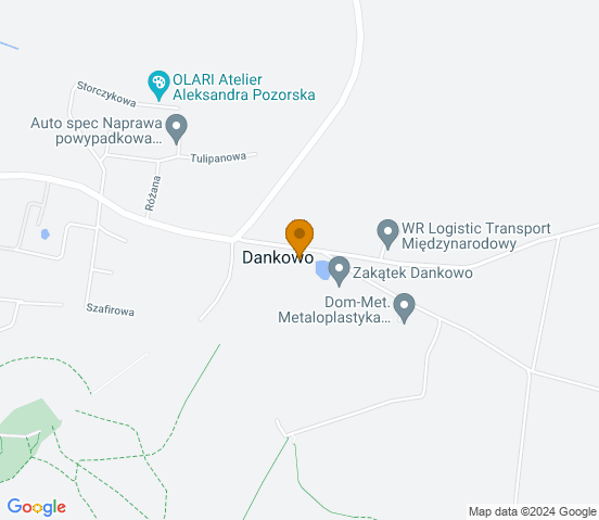 Mapa dojazdu do warsztatu samochodowego w Kwidzynie