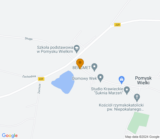 Mapa dojazdu do warsztatu samochodowego w miejscowości Pomysk Wielki
