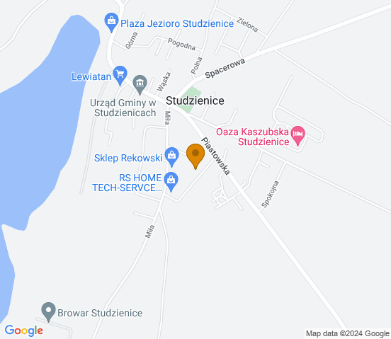 Mapa dojazdu do warsztatu samochodowego w miejscowości Studzienice