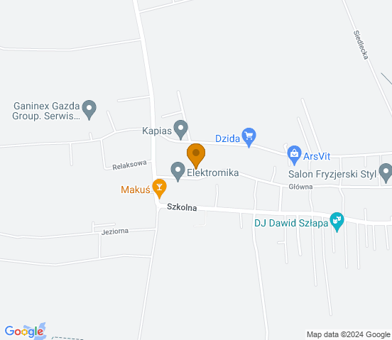 Mapa dojazdu do warsztatu samochodowego w Goczałkowicach-Zdroju