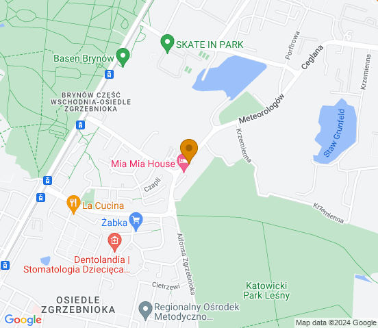 Mapa dojazdu do warsztatu samochodowego w Katowicach
