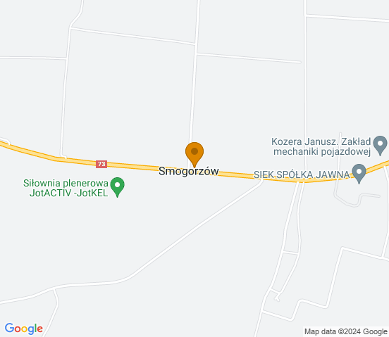 Mapa dojazdu do warsztatu samochodowego w miejscowości Stopnica