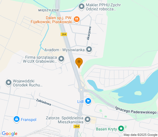 Mapa dojazdu do warsztatu samochodowego w miejscowości Konin